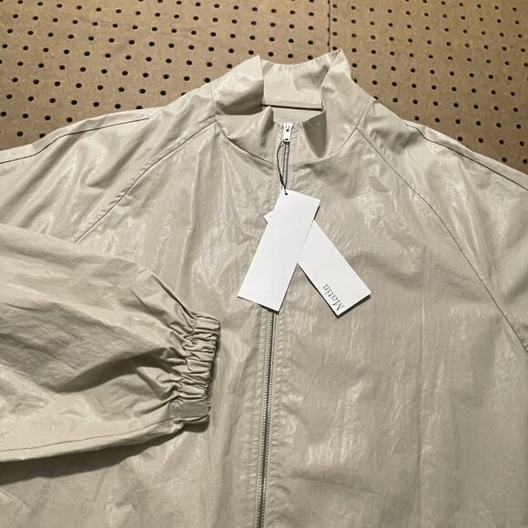 NWT Matin Kim Jacket Womens XL Beige Coating Windbreaker Korea Authentic NEW - Picture 6 of 10